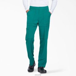 Dickies Latvija | Dickies Dynamix Cargo Scrub bikses apģērbs vīrieši L48661277 Hunter Green (HTR)