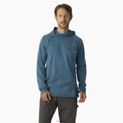 Dickies Latvija | Dickies Dzesēšanas veiktspējas saules krekls apģērbs vīrieši L4866655 dziļas debesis (ESD)