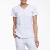 Dickies Latvija | Dickies EDS Essentials Mock Wrap Scrub Top apģērbs sievietes L48662637 balts (DWH)