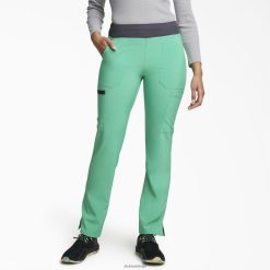 Dickies Latvija | Dickies EDS Essentials konusveida kāju kravas skrubju bikses apģērbs sievietes L48662495 Emerald Ocean (EDC)