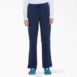 Dickies Latvija | Dickies EDS Essentials mūsdienu piemērotības skrubju bikses apģērbs sievietes L48662573 tumši zils (NYPS)