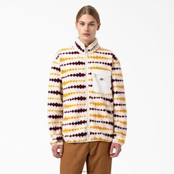 Dickies Latvija | Dickies Falkvilas vilnas jaka apģērbs vīrieši L48661165 Ecru/vīnogas (EGD)