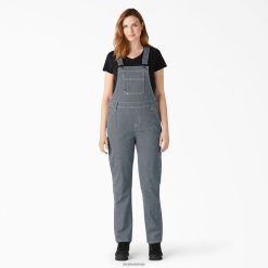 Dickies Latvija | Dickies Hickory Stripe Boyfriend Fit Bib kombinezons apģērbs sievietes L48661943 Akmens mazgātā Hikorija josla (SHS)