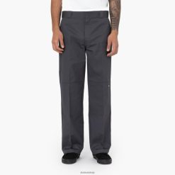 Dickies Latvija | Dickies Loose Fit dubultā ceļgala darba bikses darba apģērbs vīrieši L486627 kokogles pelēka (CH)