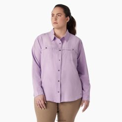 Dickies Latvija | Dickies Plus dzesēšanas rullīša darba krekls darba apģērbs sievietes L48661687 Purpura roze (URD)
