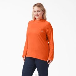 Dickies Latvija | Dickies Plus dzesēšanas veiktspējas saules krekls apģērbs sievietes L48661641 spilgti oranžs (bod)