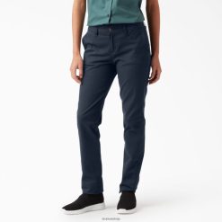 Dickies Latvija | Dickies Plus izdilis sarža bikses apģērbs sievietes L48661903 regulārs