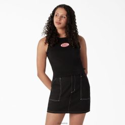 Dickies Latvija | Dickies Racerback apgriezts tvertnes augšdaļa apģērbs sievietes L48662171 melns (KBK)