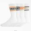Dickies Latvija | Dickies Regbija svītru zeķes 4 paciņas piederumi unisekss L48662795 Balta daudzpakāpju (WMS)