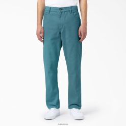 Dickies Latvija | Dickies Regulāras fit akmens mazgātās pīles galdnieka bikses apģērbs vīrieši L4866255 Akmens mazgāts porcelāns (S2O)