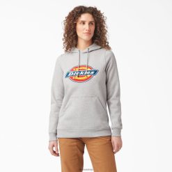 Dickies Latvija | Dickies Smagā svara logotips apģērbs sievietes L48662329 Virši pelēkā (Hg)