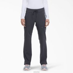 Dickies Latvija | Dickies Xtreme stiepšanās skrubju bikses apģērbs sievietes L48662563 alva pelēkā (pew)