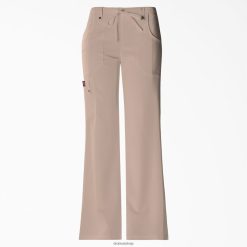 Dickies Latvija | Dickies Xtreme stiepšanās uzliesmojuma kājas kravas skrubju bikses apģērbs sievietes L48662431 Khaki (Kha)