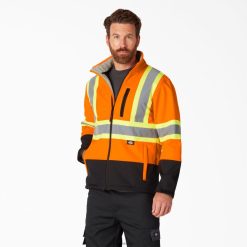 Dickies Latvija | Dickies čau viss drošības softShell jaka darba apģērbs unisekss L48661455 ANSI apelsīns (AO)