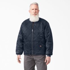 Dickies Latvija | Dickies dimanta vatēta jaka apģērbs vīrieši L48661019 Tumšā flote (DN)