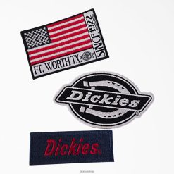 Dickies Latvija | Dickies logotipa un karoga dzelzs-on plāksteri 3-pack piederumi unisekss L48662759 Asortu krāsas (QA)