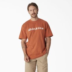 Dickies Latvija | Dickies Īsas piedurknes Wordmark grafiskais t-krekls apģērbs vīrieši L4866811 vara (CO)