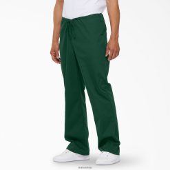 Dickies Latvija | Dickies unisex eds paraksta skrubju bikses apģērbs vīrieši L48661315 Hunter Green (HTR)
