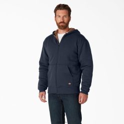 Dickies Riga | Dickies Augstas kaudzes vilna izklāta ar pilnu rāvējslēdzēju apģērbs vīrieši L48661012 Tumšā flote (DN)