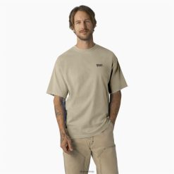 Dickies Riga | Dickies Bandon īso piedurkņu t-krekls apģērbs vīrieši L4866790 tuksneša smilšu pigmenta mazgāšana (DWM)
