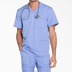 Dickies Riga | Dickies Dynamix V-Neck skrubja augšdaļa apģērbs vīrieši L48661352 Ceil Blue (CBL)