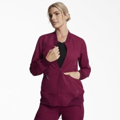 Dickies Riga | Dickies Dynix Zip priekšējā skruba jaka apģērbs sievietes L48662632 vīns (uzvarēt)