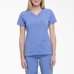 Dickies Riga | Dickies EDS Essentials Mock Wrap Scrub Top apģērbs sievietes L48662634 Ceil Blue (CBL)