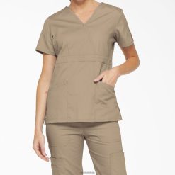 Dickies Riga | Dickies EDS paraksta izspēles iesaiņojuma skrubis augšdaļa apģērbs sievietes L48662620 Khaki (Kha)