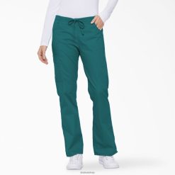 Dickies Riga | Dickies EDS paraksta uzliesmošanas kājas kravas skrubju bikses apģērbs sievietes L48662522 Teal (DTL)