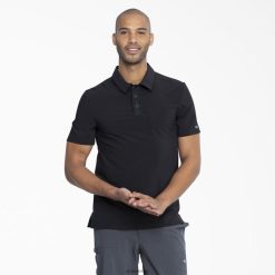 Dickies Riga | Dickies Eds Essentials Medical Polo krekls apģērbs vīrieši L4866732 melns (blk)