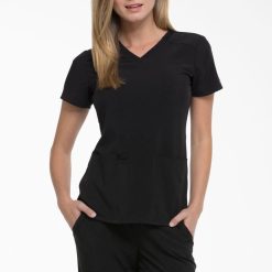 Dickies Riga | Dickies Eds Essentials V-Neck skrubis tops apģērbs sievietes L48662444 melns (blk)