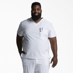Dickies Riga | Dickies Eds Essentials V-Neck skrubis tops apģērbs vīrieši L48661326 balts (DWH)