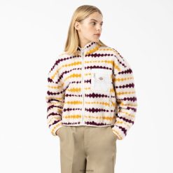 Dickies Riga | Dickies Falkvilas vilnas jaka apģērbs sievietes L48662360 Ecru/vīnogas (EGD)