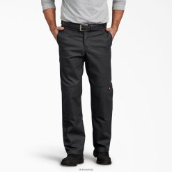 Dickies Riga | Dickies Flex Regular Fit Double Ceļa darba bikses darba apģērbs vīrieši L4866172 melns (BK)