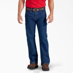 Dickies Riga | Dickies Flex atviegloti fit carpenter džinsi apģērbs vīrieši L4866190 izskalots Indigo Blue (RNB)