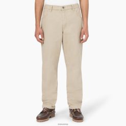 Dickies Riga | Dickies Regulāras fit akmens mazgātās pīles galdnieka bikses apģērbs vīrieši L4866252 Akmens mazgātās tuksneša smiltis (SDS)