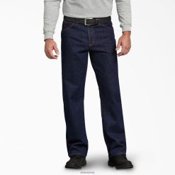 Dickies Riga | Dickies Regulāri taisni fit džinsi apģērbs vīrieši L4866130 izskalots Indigo Blue (RNB)