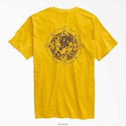 Dickies Riga | Dickies Vincents Alvareza grafiskais t-krekls apģērbs vīrieši L4866912 Zelta stienis (GD9)