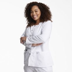 Dickies Riga | Dickies Xtreme Stretch Snap priekšējā skruba jaka apģērbs sievietes L48662646 balts (DWH)
