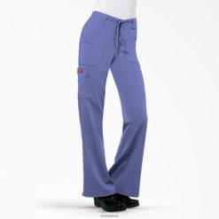 Dickies Riga | Dickies Xtreme stiepšanās uzliesmojuma kājas kravas skrubju bikses apģērbs sievietes L48662424 Ceil Blue (CBL)