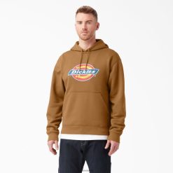 Dickies Riga | Dickies Ūdens atbaidīšanas trīs krāsas logotipa kapuci apģērbs vīrieši L48661104 brūna pīle (BD)