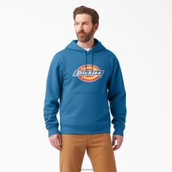 Dickies Riga | Dickies Ūdens atbaidīšanas trīs krāsas logotipa kapuci apģērbs vīrieši L48661110 Vallarta Blue (V2B)
