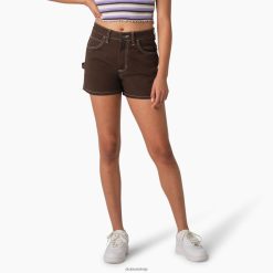 Dickies Riga | Dickies galdnieku šorti ar augstu jostasvietu 3 " apģērbs sievietes L48662216 šokolādes brūns (CB)