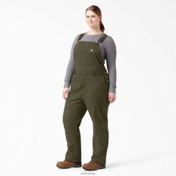 Dickies Riga | Dickies plus dzesēšanas ripstop bib kombinezons apģērbs sievietes L48661670 skalots militārais zaļais (RML)