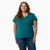 Dickies Riga | Dickies plus īsas piedurknes v-kakla t-krekls apģērbs sievietes L48662036 Dziļais ezers (DL2)