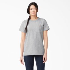Dickies Riga | Dickies Īsas piedurknes smagā svara t-krekls apģērbs sievietes L48661958 Virši pelēkā (Hg)