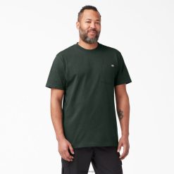 Dickies Riga | Dickies Īsas piedurknes smagā svara t-krekls apģērbs vīrieši L4866516 Hunter Green (GH)