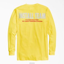 Dickies Riga | Dickies Ņujorkas saule Tā ir taisnība, ko viņi saka, ka t-krekls ar garām piedurknēm apģērbs vīrieši L4866928 dzeltens (DN1)