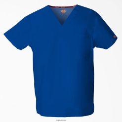 Dickies Riga | Dickies unisex eds paraksts v-nek skrubis augšdaļa apģērbs vīrieši L48661290 Galaxy Blue (GBL)