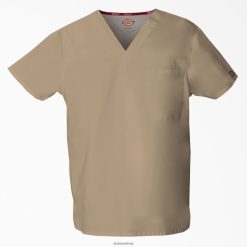 Dickies Riga | Dickies unisex eds paraksts v-nek skrubis augšdaļa apģērbs vīrieši L48661294 Khaki (Kha)